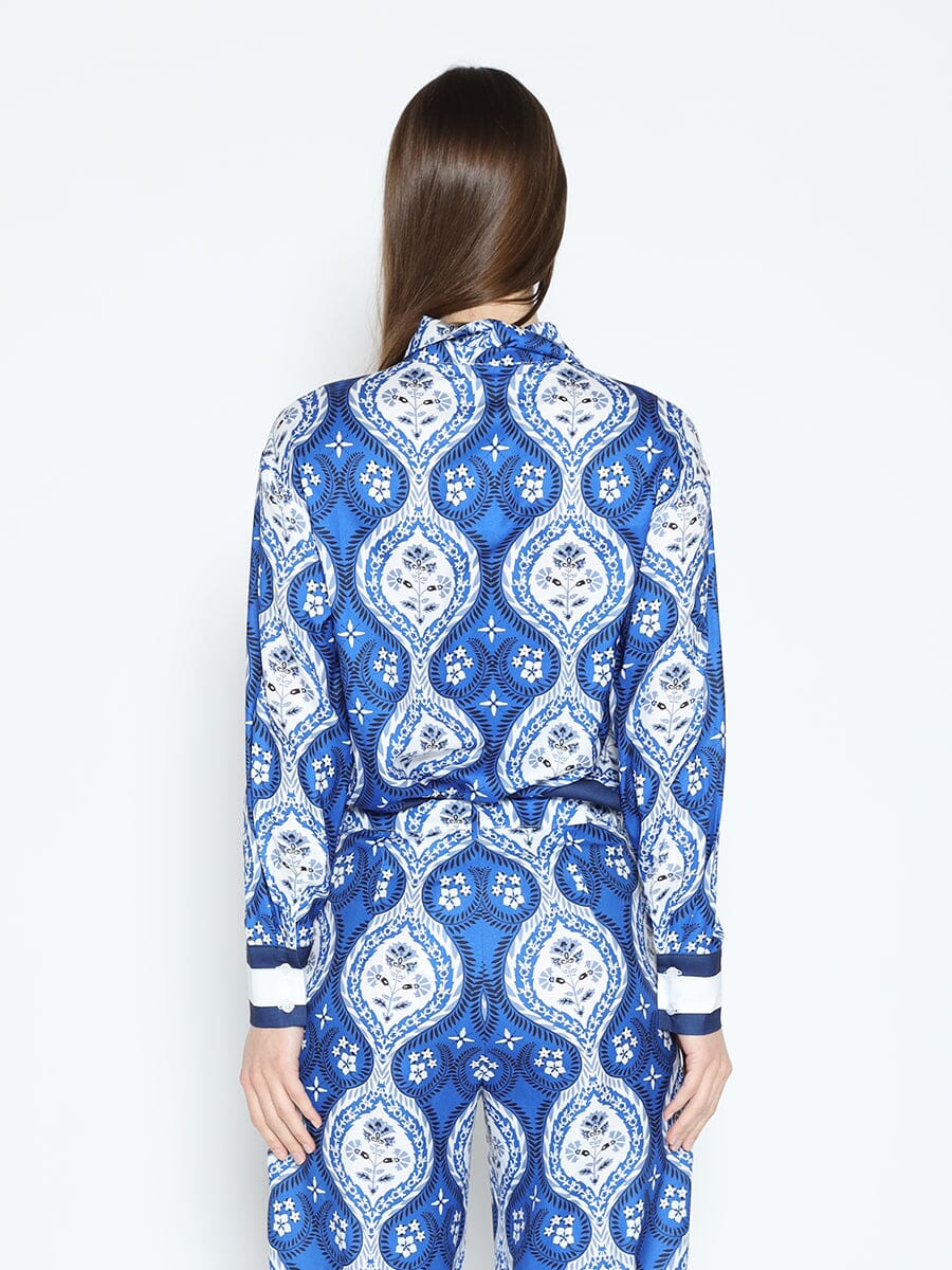 Print Long Sleeve Pajama Set Shirt TOP Gracia Fashion 