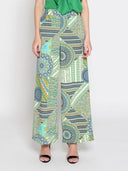 Print Wide Leg Set Pants PANTS Gracia Fashion GREEN S 