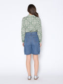 Printed Long Sleeved Button-Down Top TOP Gracia Fashion 