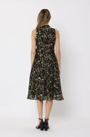 Printed sleeveless waist band dress DRESS Gracia Fashion 