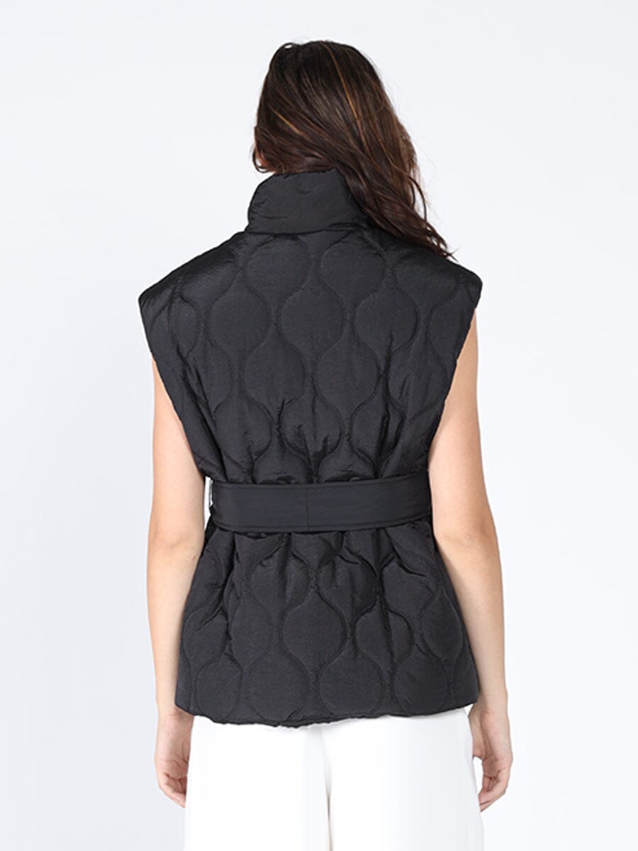 Puffer Sleeveless Stand Collar Vest Jacket JACKET Gracia Fashion 