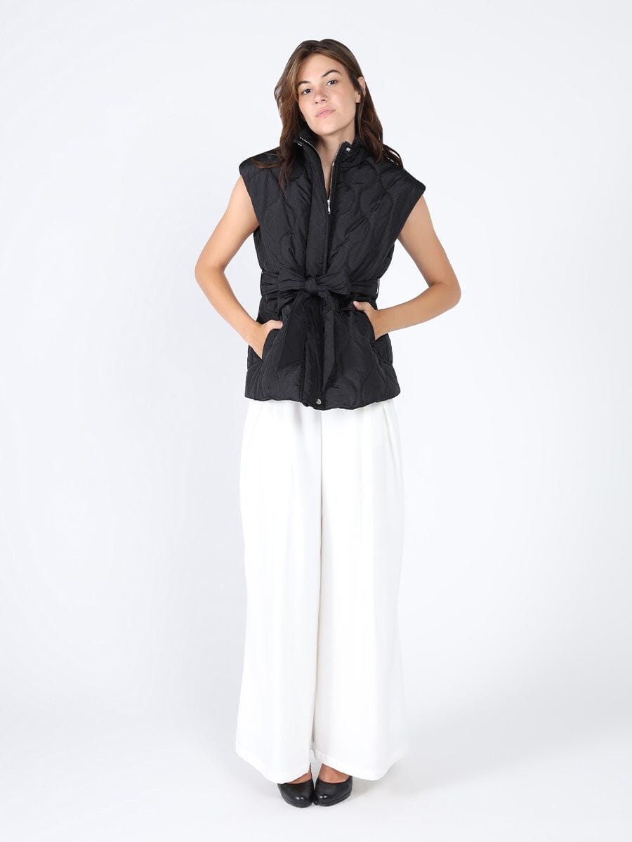 Puffer Sleeveless Stand Collar Vest Jacket JACKET Gracia Fashion 