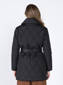 Quilted Lightweight front open belt Jackets JACKET Gracia Fashion 