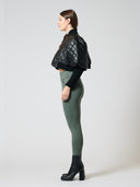 Quilted Puff Jacket with Ribbed Sleeve JACKET Gracia Fashion 