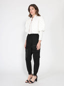 Quilted Puff Jacket with Ribbed Sleeve JACKET Gracia Fashion 
