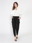 Quilted Puff Jacket with Ribbed Sleeve JACKET Gracia Fashion 