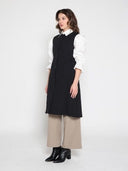 Quilted Sleeveless Long Vest JACKET Gracia Fashion 