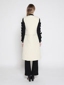 Quilted Sleeveless Long Vest JACKET Gracia Fashion 