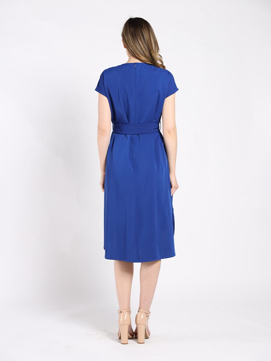 Round Neck Dress with Pearl Embellishment DRESS Gracia Fashion 