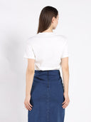 Round Neck Lace & Pocket T-Shirt TOP Gracia Fashion 