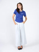 Round Neck Lace & Pocket T-Shirt TOP Gracia Fashion 