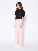 Round-Neck Puff Sleeve Eyelet Top TOP Gracia Fashion 
