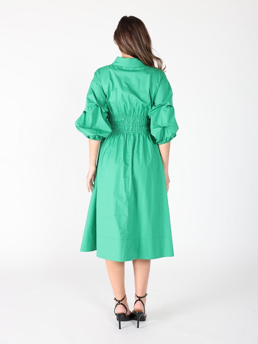gracia midi dress Pieces from the shoot, part 5: the Gracia Midi Dress. A new made-to-order style in ivory regular duchess satin, with a one-shoulder neckline and a half-circle skirt. The length can be customized,