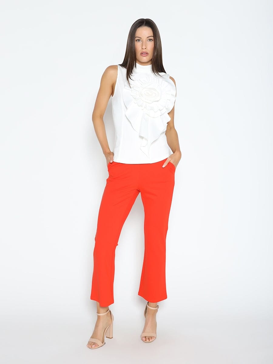 Ruffle Flower Detail Tank Top TOP Gracia Fashion 