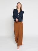 Ruffle Front With Button Long Sleeve Jacket JACKET Gracia Fashion 