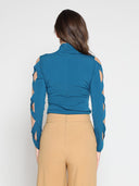 Ruffle Long Sleeve High Neck Top TOP Gracia Fashion 