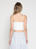 Ruffled Detail Mesh Fabric Top with Straps TOP Gracia Fashion 