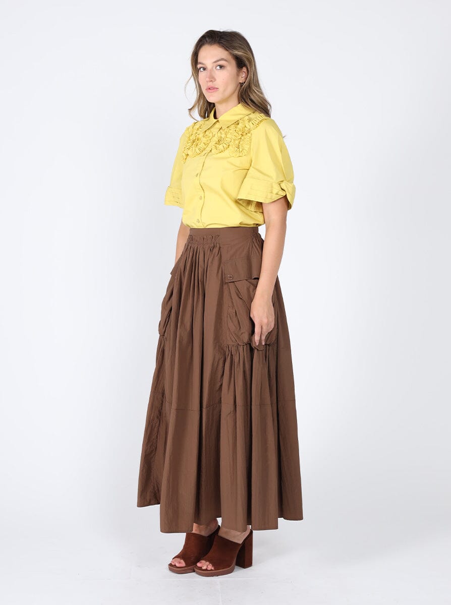 Ruffled work shirt TOP Gracia Fashion 