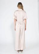 Satin Wide Leg Dress Pants PANTS Gracia Fashion 