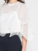 See-Through Round Lace Top TOP Gracia Fashion 