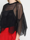 See-Through Round Lace Top TOP Gracia Fashion 