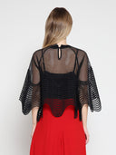 See-Through Round Lace Top TOP Gracia Fashion 