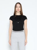 Sequin Embellished Cap Sleeve Top TOP Gracia Fashion BLACK S 