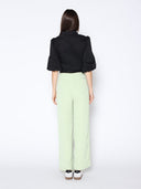 Sequin Embroidery Flower Detail Puff Sleeve Shirt TOP Gracia Fashion 