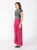 Sequin Stitched Front Cap Sleeve Mock Neck Top TOP Gracia Fashion 