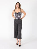 Sequin Work Strap Bustier TOP Gracia Fashion 