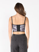 Sequin Work Strap Bustier TOP Gracia Fashion 