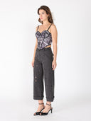 Sequin Work Strap Bustier TOP Gracia Fashion 