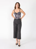 Sequin Work Strap Bustier TOP Gracia Fashion 