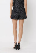 Sequin Work Tweed Short Pant PANTS Gracia Fashion 