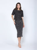 Sequined Midi Pencil Skirt SKIRT Gracia Fashion 