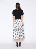 Sheer Floral A-Line Skirt SKIRT Gracia Fashion 