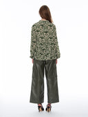 Shell Print Ruffle Neck Tie Blouse TOP Gracia Fashion 