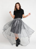 Shiny Mesh Full Skirt SKIRT Gracia Fashion 