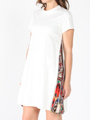 Short Sleeve Dress with Side Zipper Print Pleats DRESS Gracia Fashion 