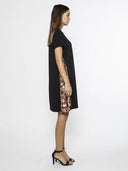 Short Sleeve Dress with Side Zipper Print Pleats DRESS Gracia Fashion 