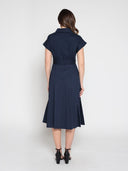 Short Sleeve Front Pockets Dress with Belt DRESS Gracia Fashion 