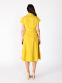 Short Sleeve Front Pockets Dress with Belt DRESS Gracia Fashion 