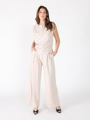 Shoulder Gathered Drape Bottom Top TOP Gracia Fashion 