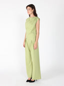 Shoulder Gathered Drape Bottom Top TOP Gracia Fashion 