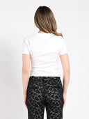 Side Drape T-shirt TOP Gracia Fashion 