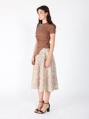 Side Drape T-shirt TOP Gracia Fashion 