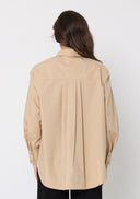 SIde flower detail button down long sleeve top TOP Gracia Fashion 