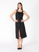 Side Gathered Front Slit Strape Dress DRESS Gracia Fashion 