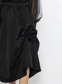 Side Trim Detail Gather Skirt SKIRT Gracia Fashion 