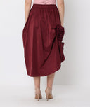 Side Trim Detail Gather Skirt SKIRT Gracia Fashion 